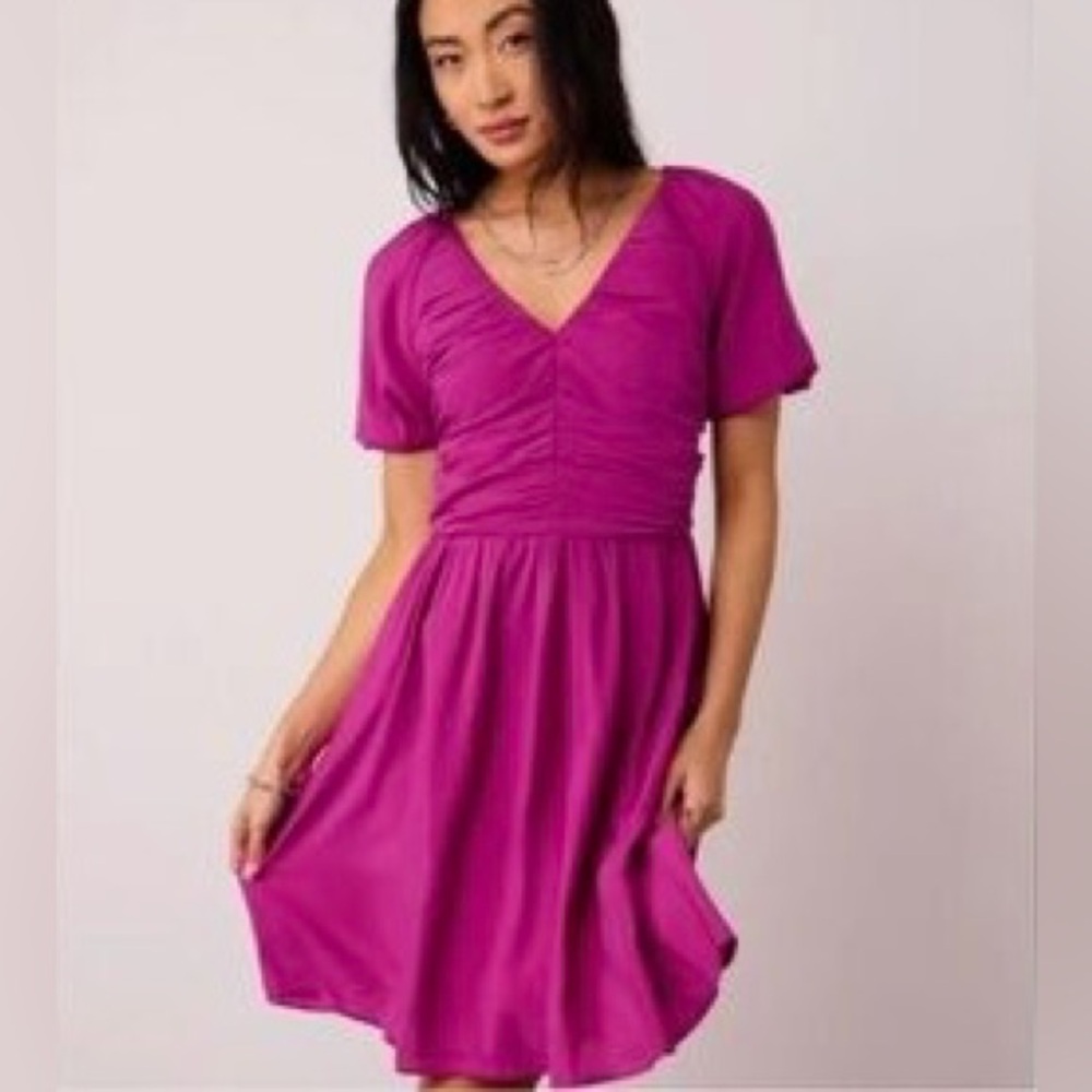 BOHME Puffed Sleeves party Dress LARGE